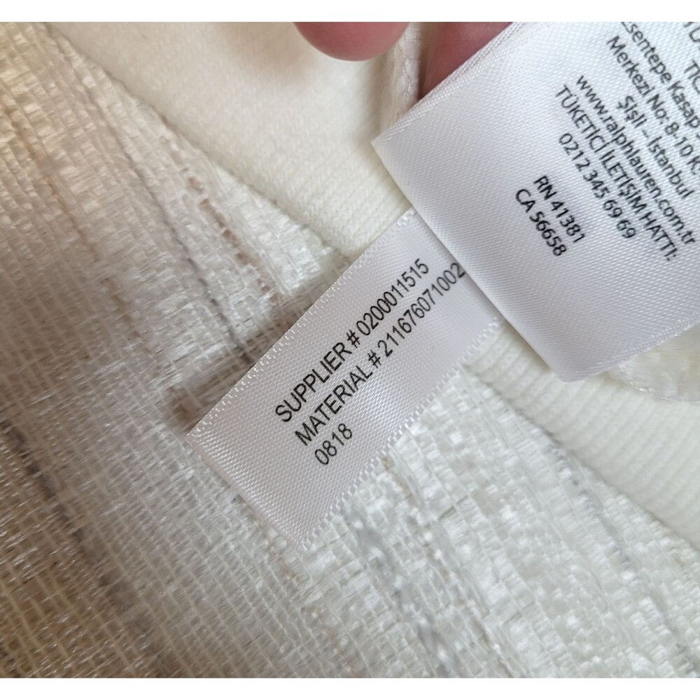 Polo Ralph Lauren Women’s White Turtleneck Cowl Neck Sweatshirt Sz XS/TP - Picture 10 of 13